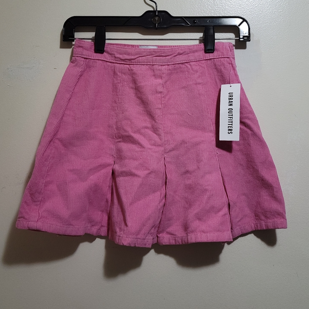 Pink Corduroy Skirt